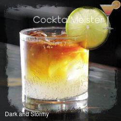 Dark and Stormy cocktail